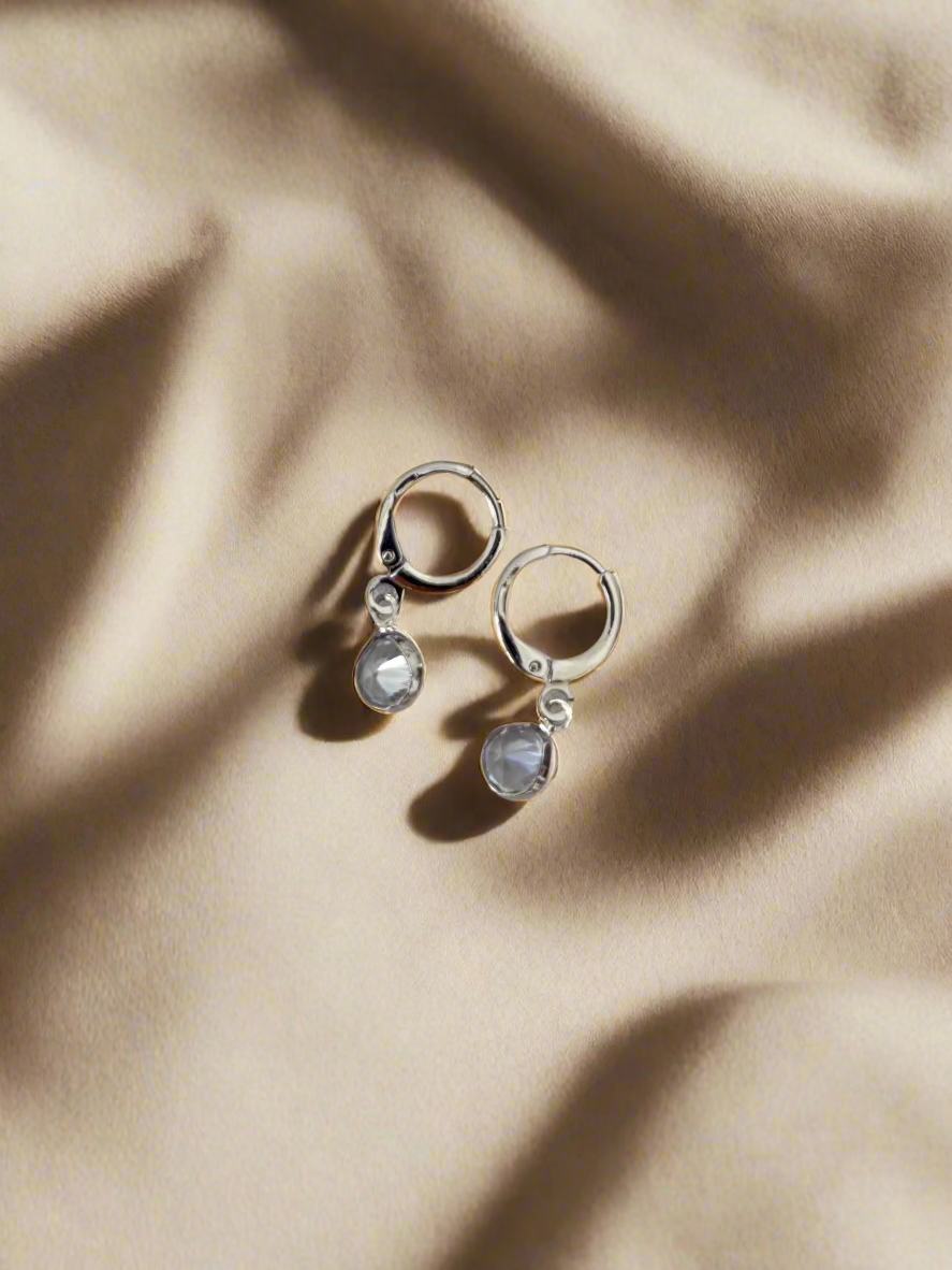 Silver Mist Hoops