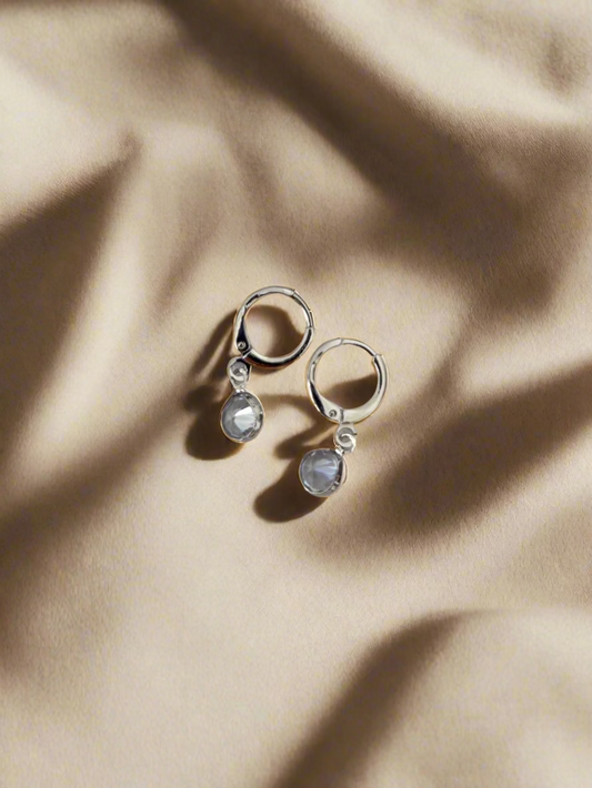Silver Mist Hoops